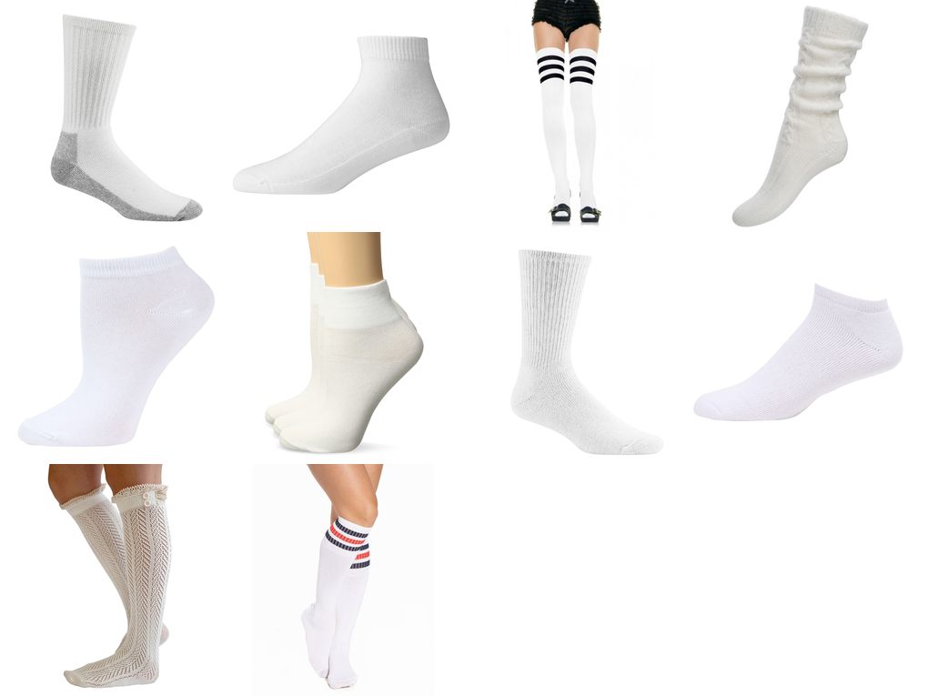 white socks for women